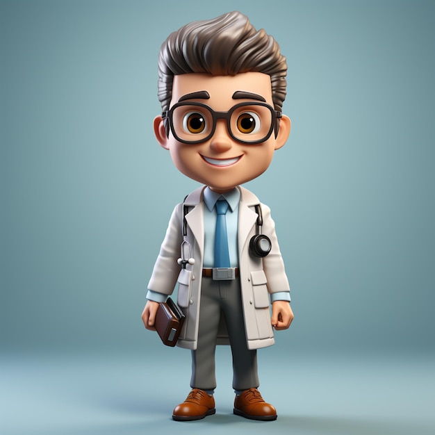 personaje médico 3d