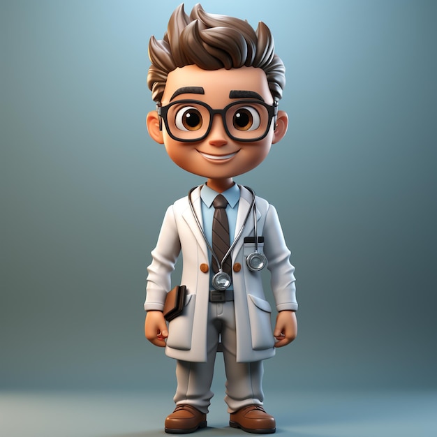 personaje médico 3d