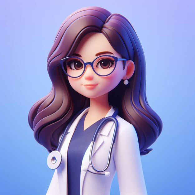 personaje médico 3d