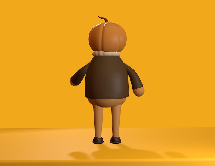 Foto personaje de miedo 3d de halloween para el evento espeluznante de halloween