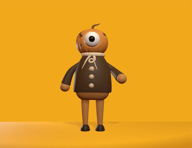 personaje de miedo 3d de halloween para el evento espeluznante de halloween