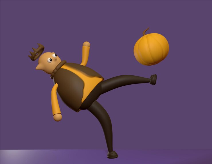 Foto personaje de miedo 3d de halloween para el evento espeluznante de halloween