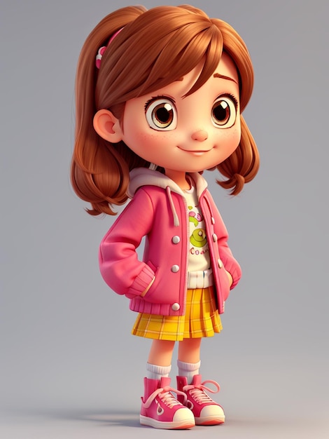 personaje de niña 3d