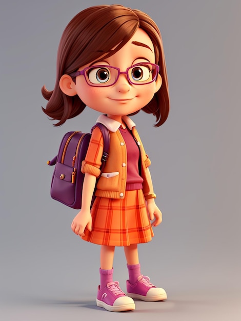 personaje de niña 3d