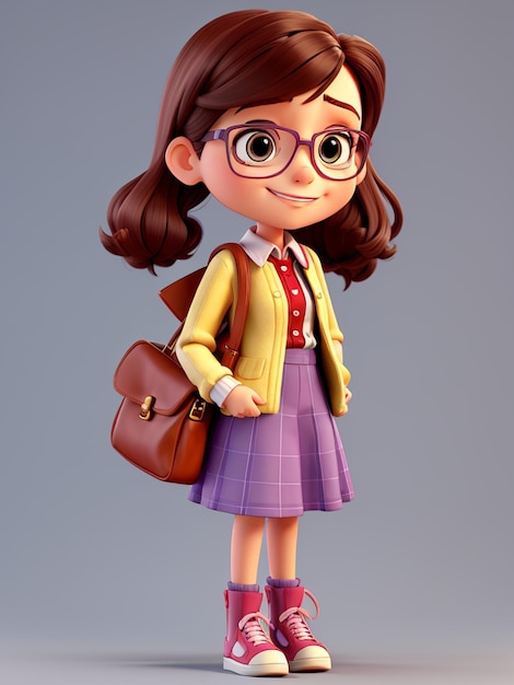 personaje de niña 3d