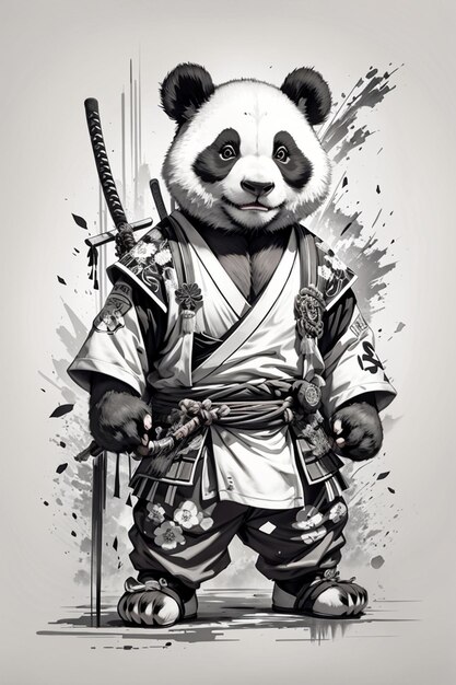 El personaje del panda samurai