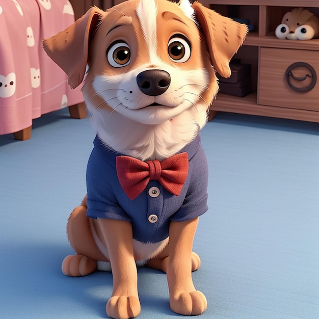 Foto personaje de perro lindo