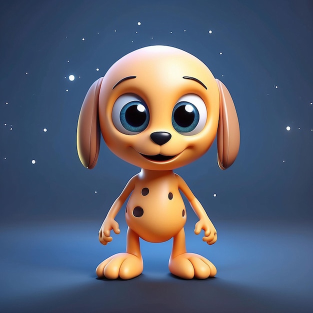 El personaje del perro de Plutón en 3D