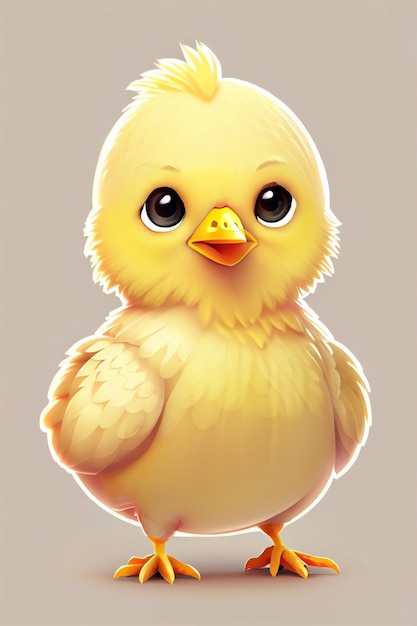un personaje de un pollito amarillo