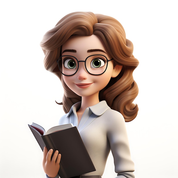 Personaje de profesora modelo 3d