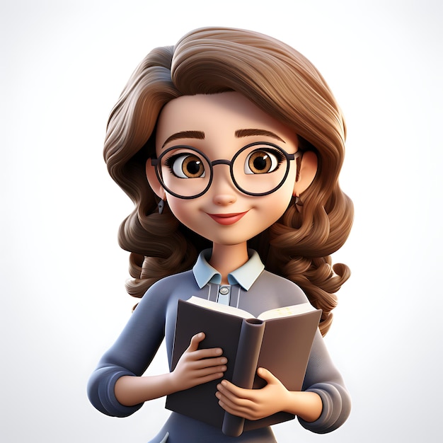 Personaje de profesora modelo 3d