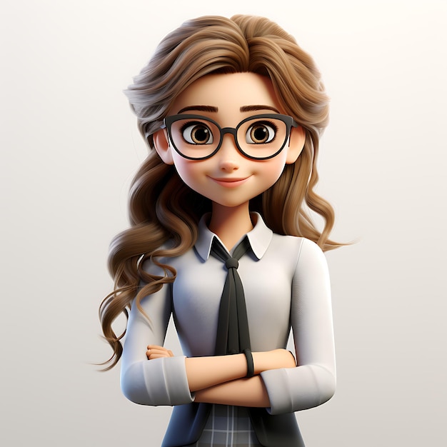 Personaje de profesora modelo 3d