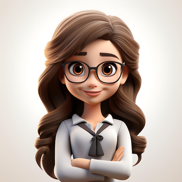 Personaje de profesora modelo 3d