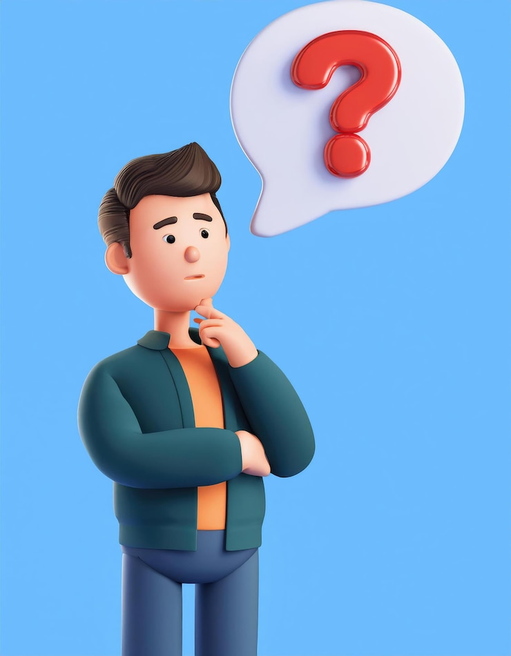 Foto un personaje reflexivo reflexionando sobre una pregunta que simboliza la curiosidad y la toma de decisiones en un entorno lúdico vibrante