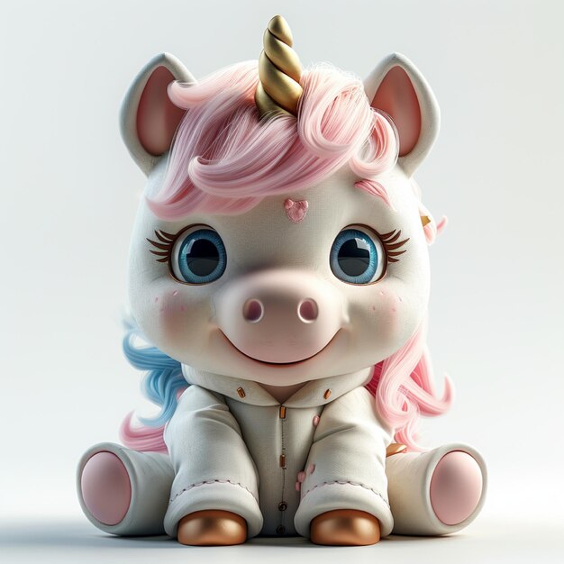 Foto personaje de unicornio en 3d