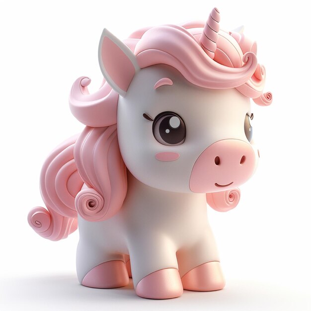 Personaje de unicornio en 3D