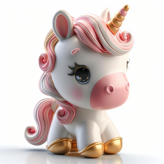 Personaje de unicornio en 3D