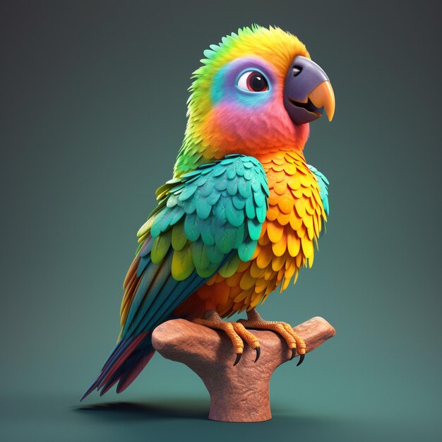 personajes de aves con colores muy extraordinarios y hermosos