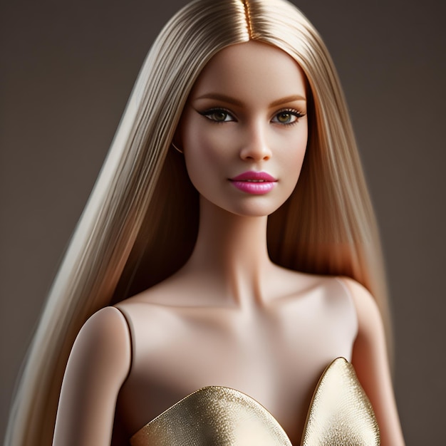 Foto personajes de barbie en una imagen de estudio ai