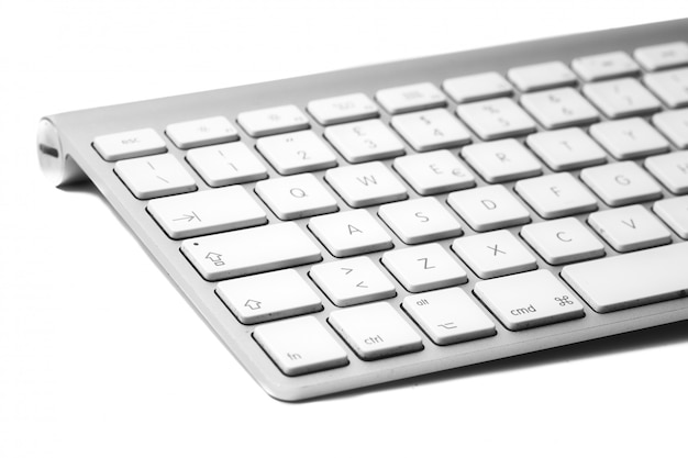 Personal Computer Tastatur auf weißem Hintergrund