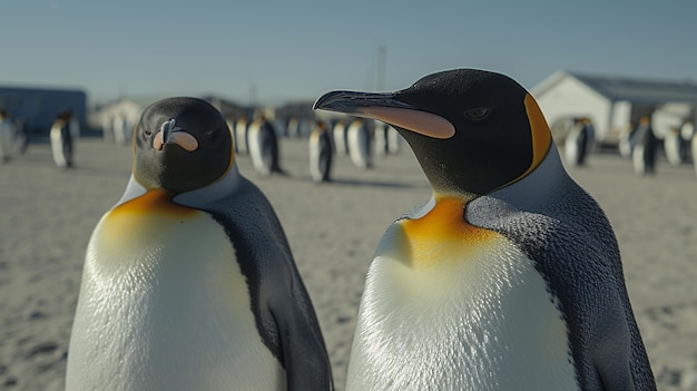 Foto personalidad del pingüino papel de pared hd 8k imagen fotográfica de stock