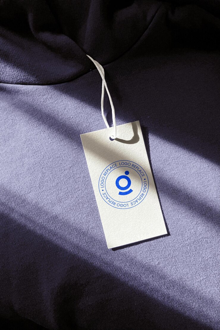 Foto personalizável tag mockup psd highquality branding e product label showcase