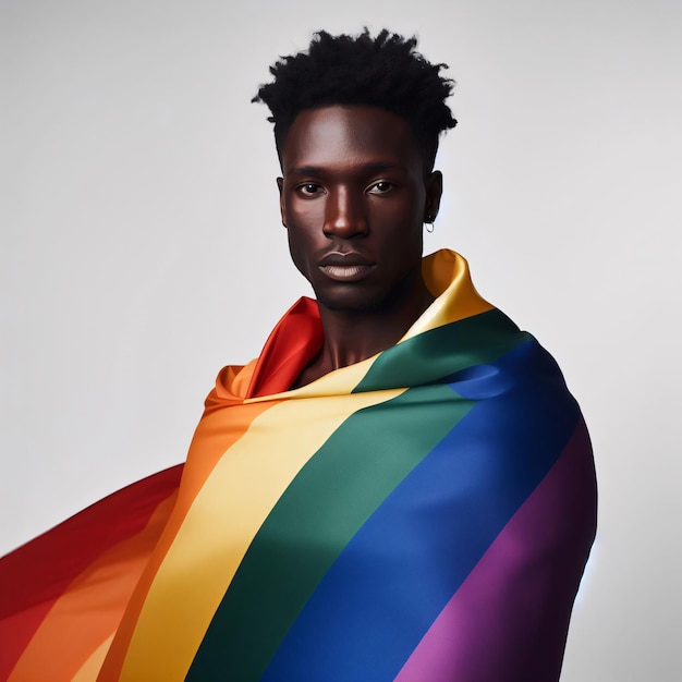 Foto personas afroamericanas lgbt orgullo del cuerpo positividad