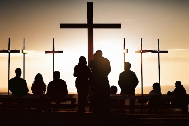 Personas en la Cruz de Jesucristo