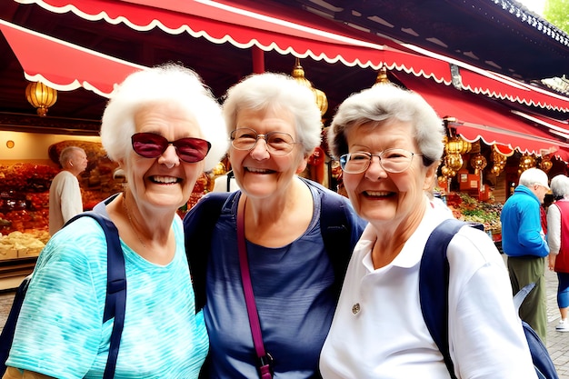 personas de edad avanzada haciendo compras