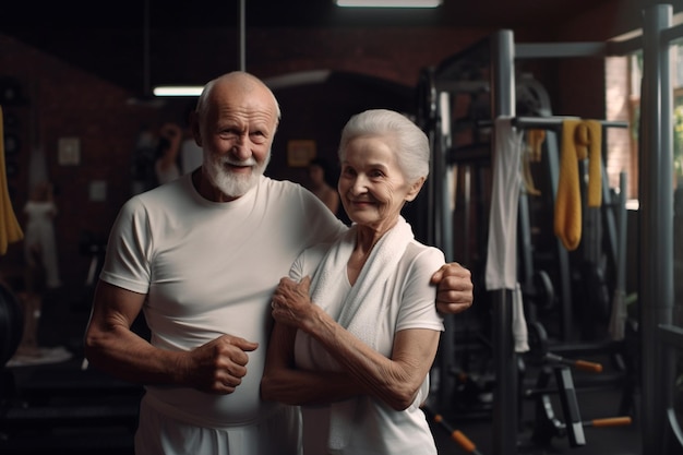 Personas mayores estilos de vida saludables Gimnasio Fitness haciendo deporte Personas mayores senderismo y fitness feliz relajarse senderismo juntos Salud bienestar deporte estilo de vida activo motivación con cardio