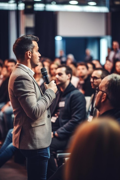 Foto personas de negocios atentas escuchando en la audiencia de conferencias de negocios