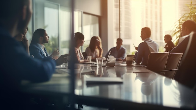 Foto personas de negocios se reúnen en una oficina moderna