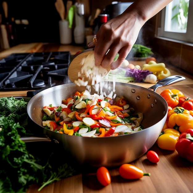 Personen, die mit den Händen kochen