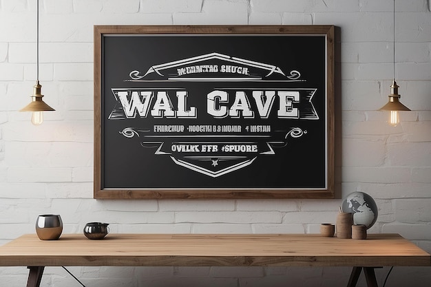 Personifizieren Sie Ihren Space Man Cave Wall Sign Mockup