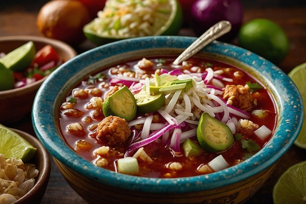 Personifizierung von Pozole-Toppings