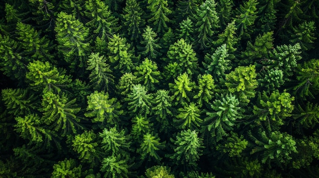 Perspectiva aérea de los bosques finlandeses verdes de verano en plena floración belleza tranquila AI Generative