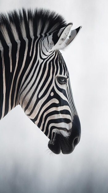 Perspectiva de uma zebra africana