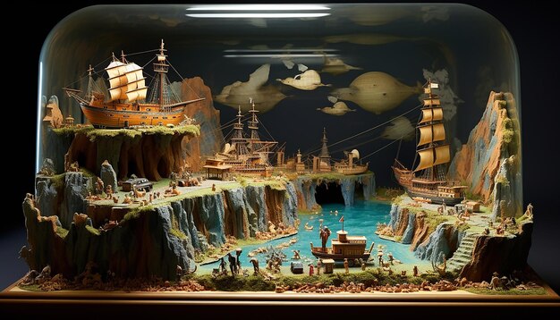 perspectiva del diorama del tesoro