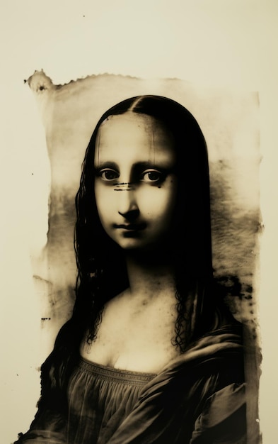 Foto perspectiva inspirada por sumie una mona lisa reimaginada