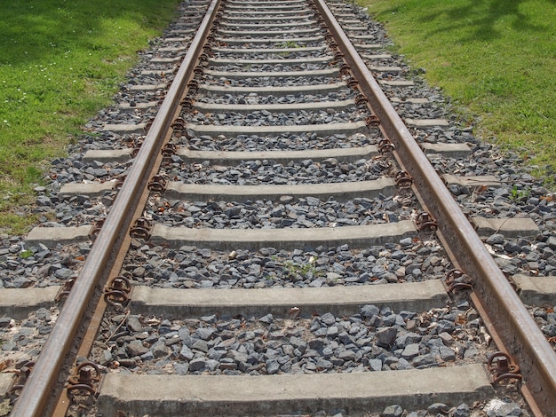 Perspectiva de las vías del tren