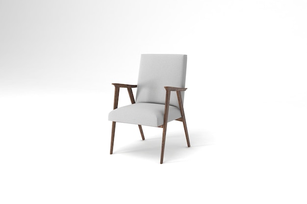 Perspektivischer Ansicht Stuhl isoliert auf weißem background3D Rendering
