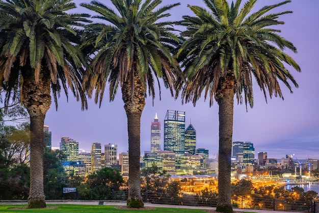 Perth centro ciudad horizonte paisaje urbano de Australia