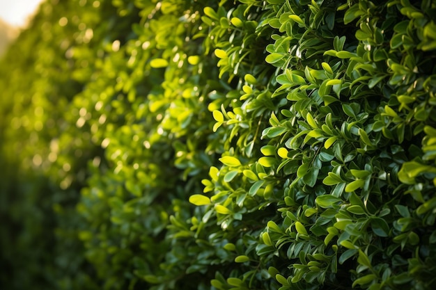 Foto perto da parede de plantas trepadoras verdes