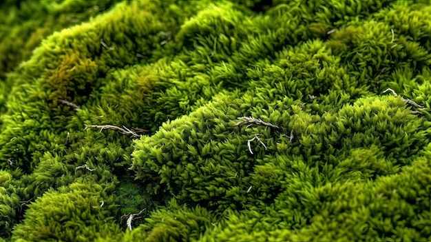 Perto da superfície verde comum Recurso criativo gerado por IA