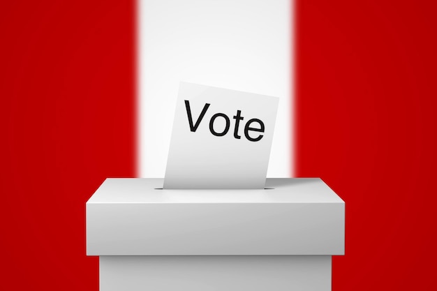 Perú elección urna y papeleta de votación d representación