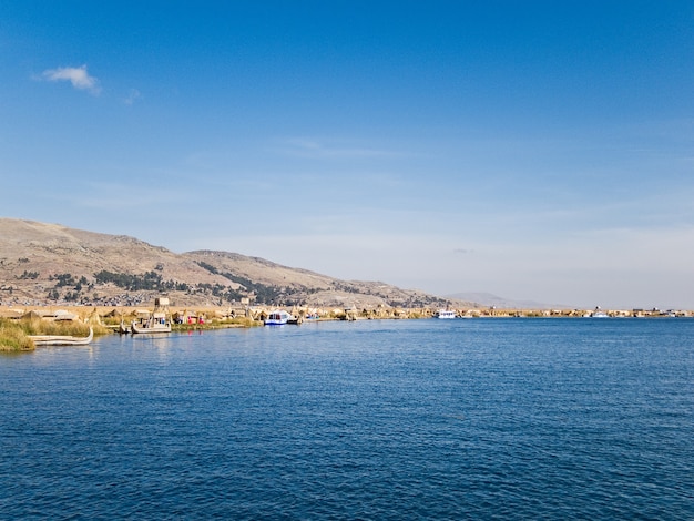 Foto perú lago titicaca isla taquile