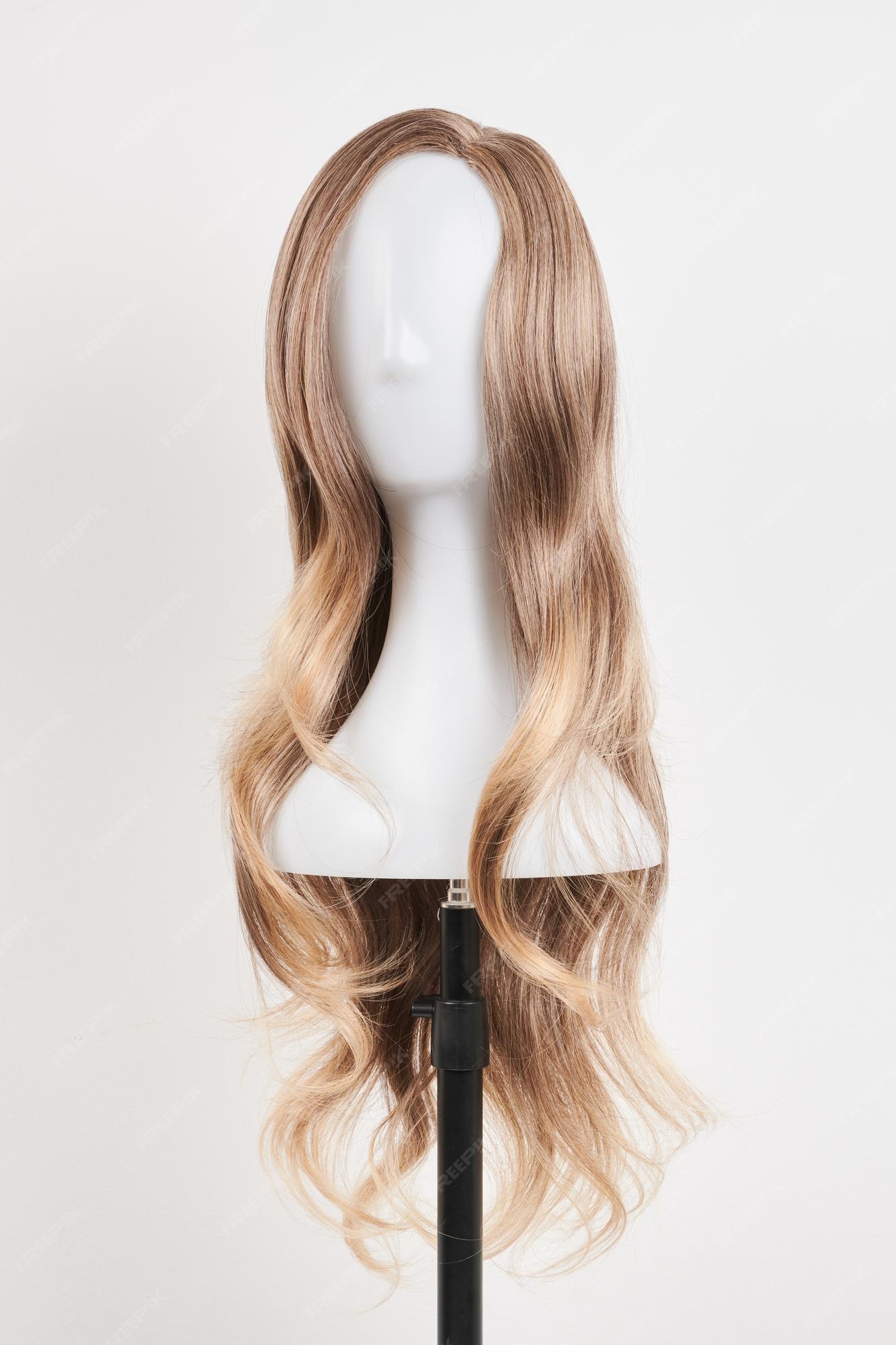 Visão Frontal Do Cabelo Longo E Louro Ilustração Stock