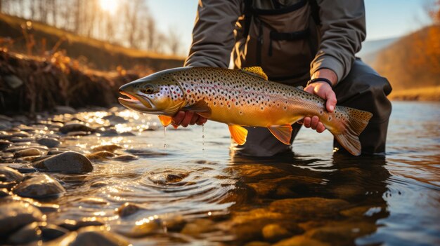 Pesca con mosca en el río