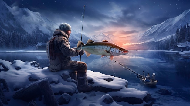 Pesca no gelo e atividades de inverno