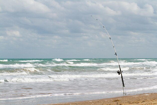 Pesca en la playa de South Padre Island, TX.